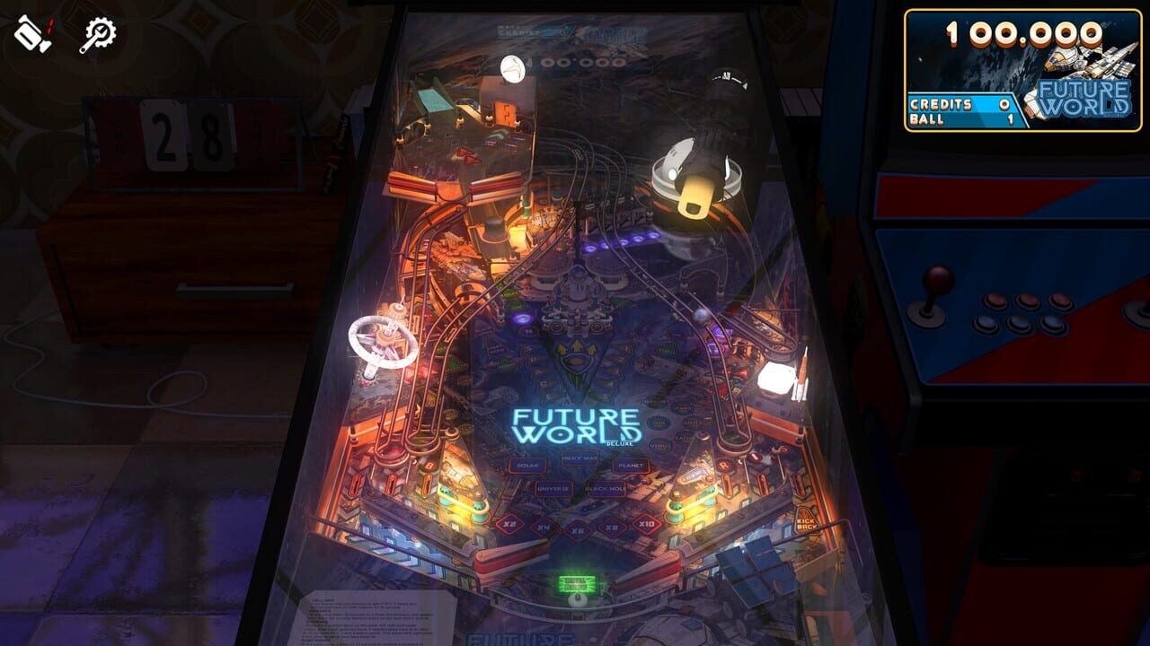 Zaccaria Pinball: Future World Deluxe Pinball Table Image
