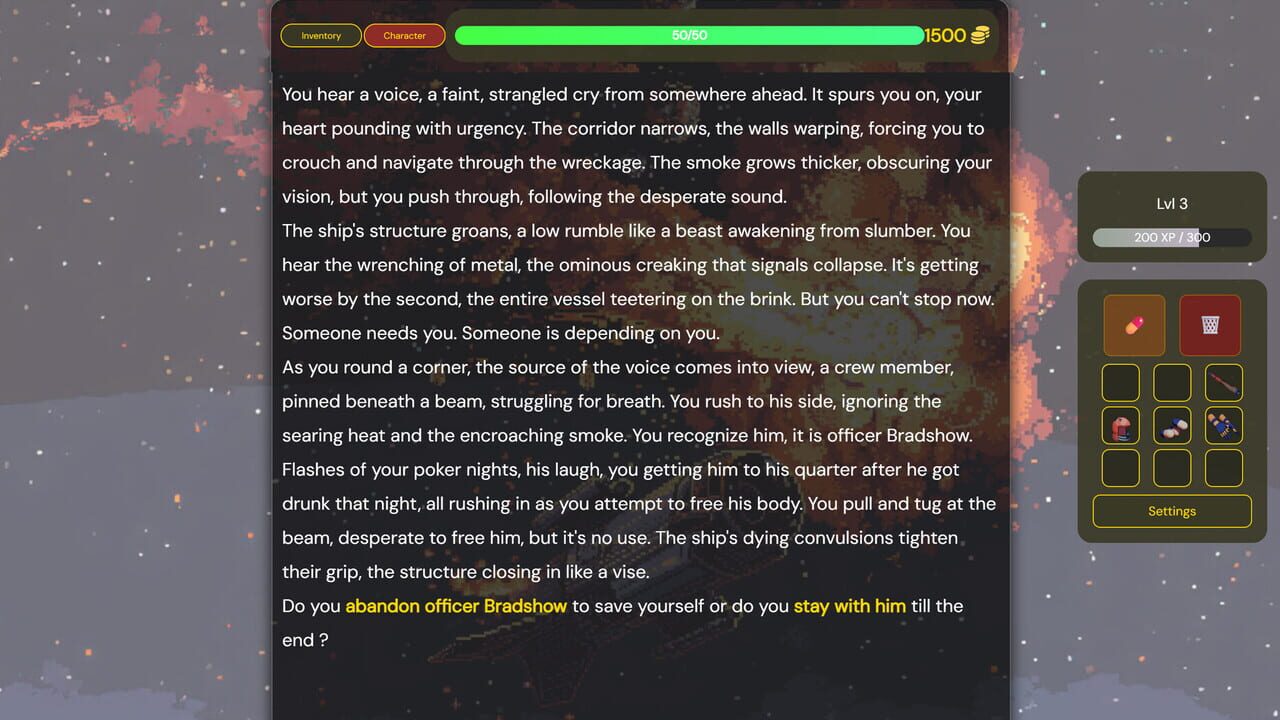 A Spaceship Accident — Screenshot 2