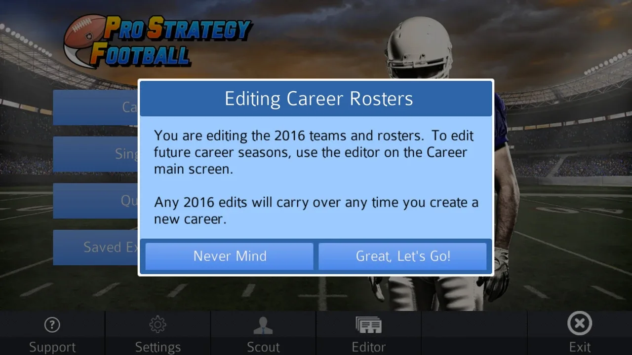Pro Strategy Football 2016 banner