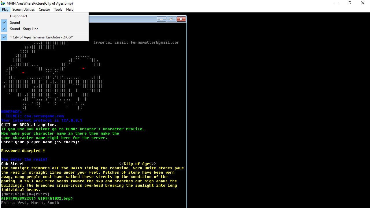 City of Ages: Picture Supportive Text MUD — Screenshot 2