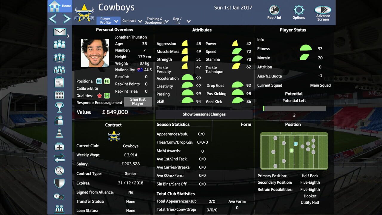 Rugby League Team Manager 2018 — Screenshot 2