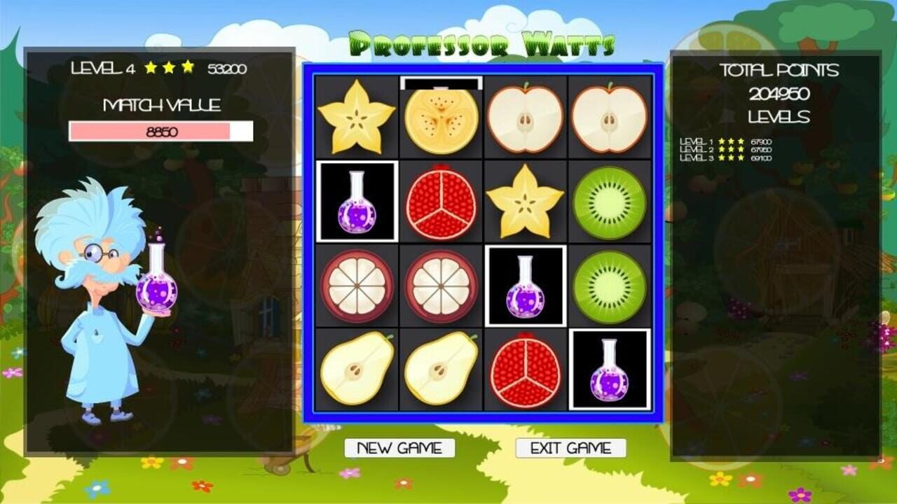 Professor Watts Memory Match: Fresh Fruit — Screenshot 2