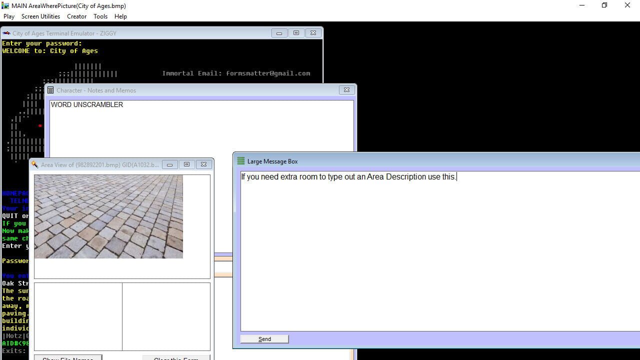 City of Ages: Picture Supportive Text MUD — Screenshot 4
