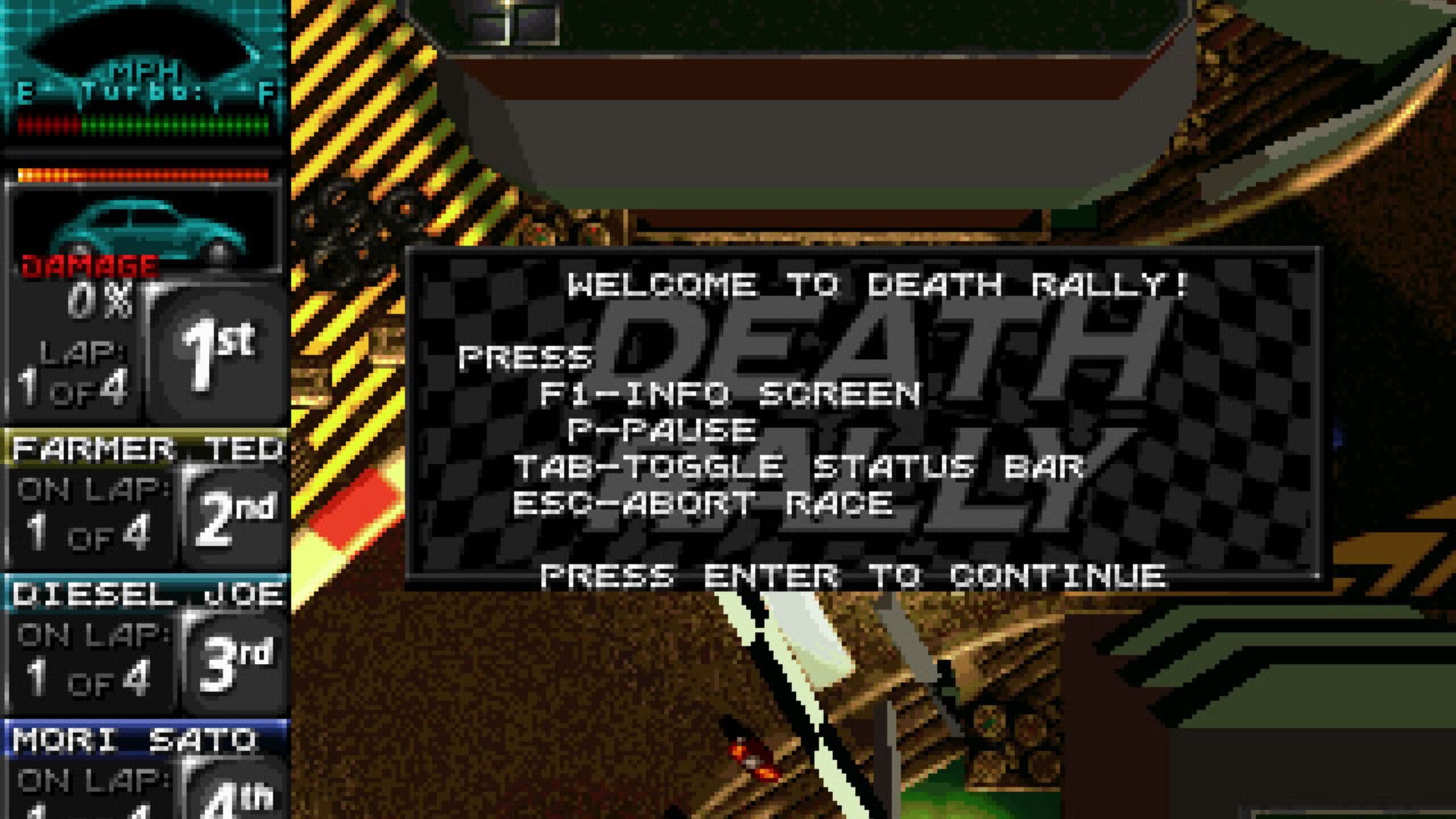 Screenshot from Death Rally