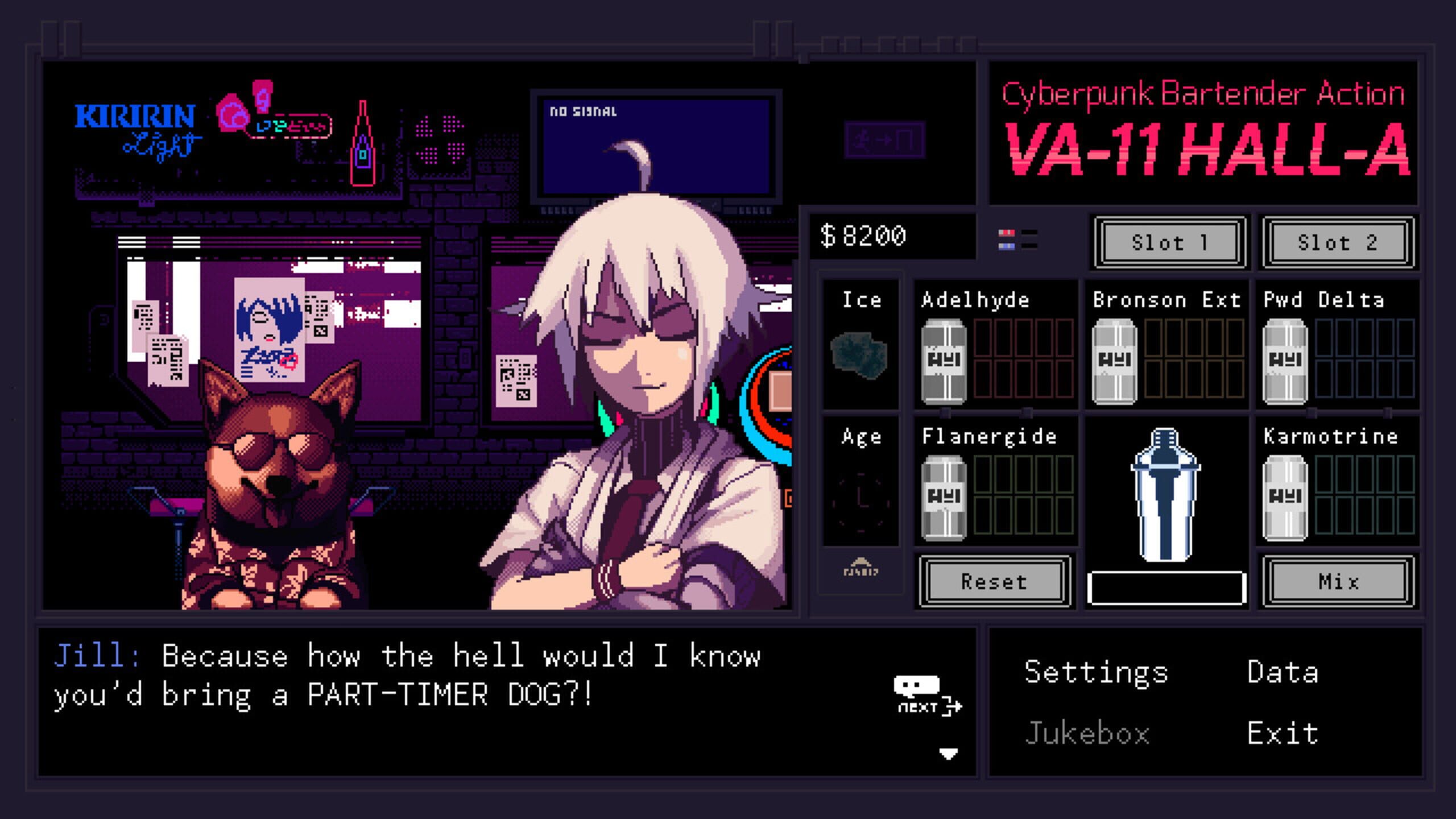 Screenshot from VA-11 Hall-A: Cyberpunk Bartender Action