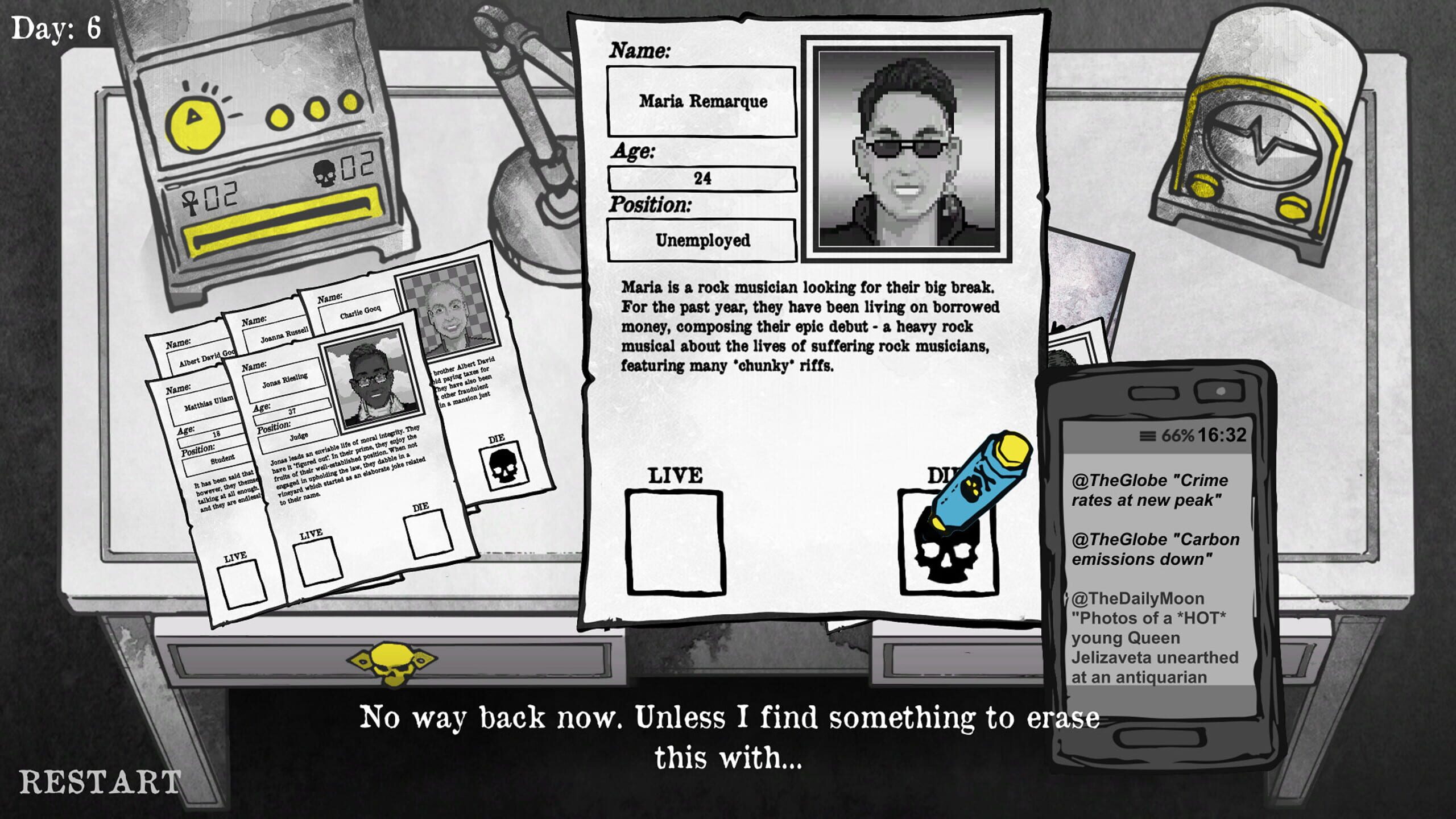 Screenshot from Death and Taxes