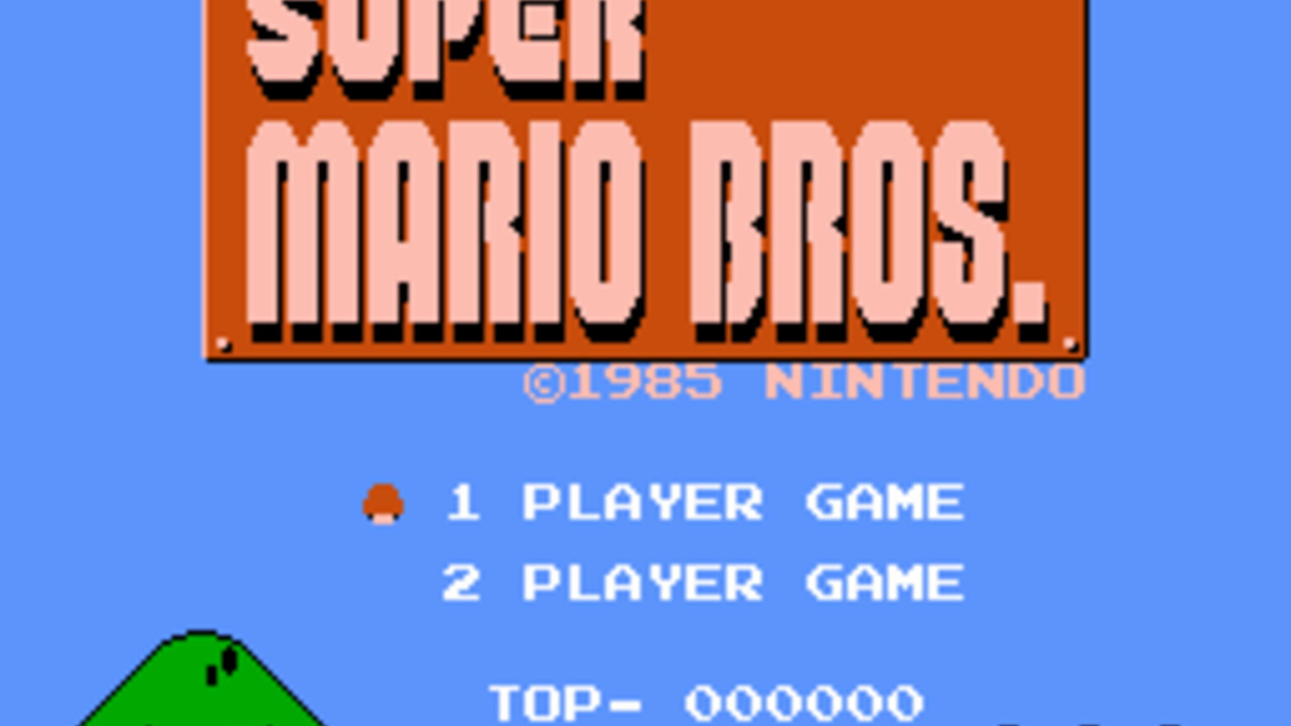 Screenshot do game Super Mario Bros.