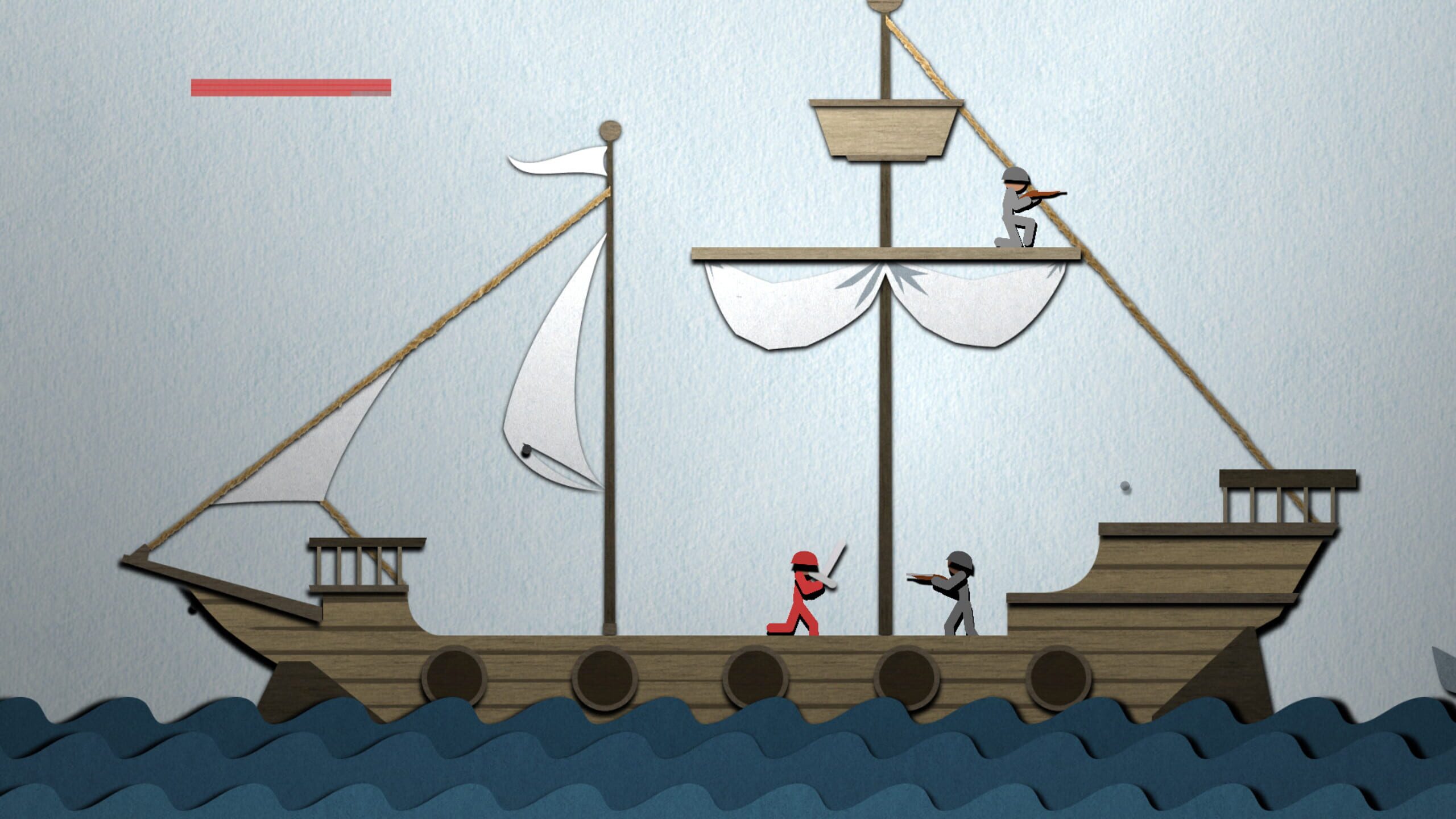 Screenshot do game Stick 'Em Up 2: Paper Adventures