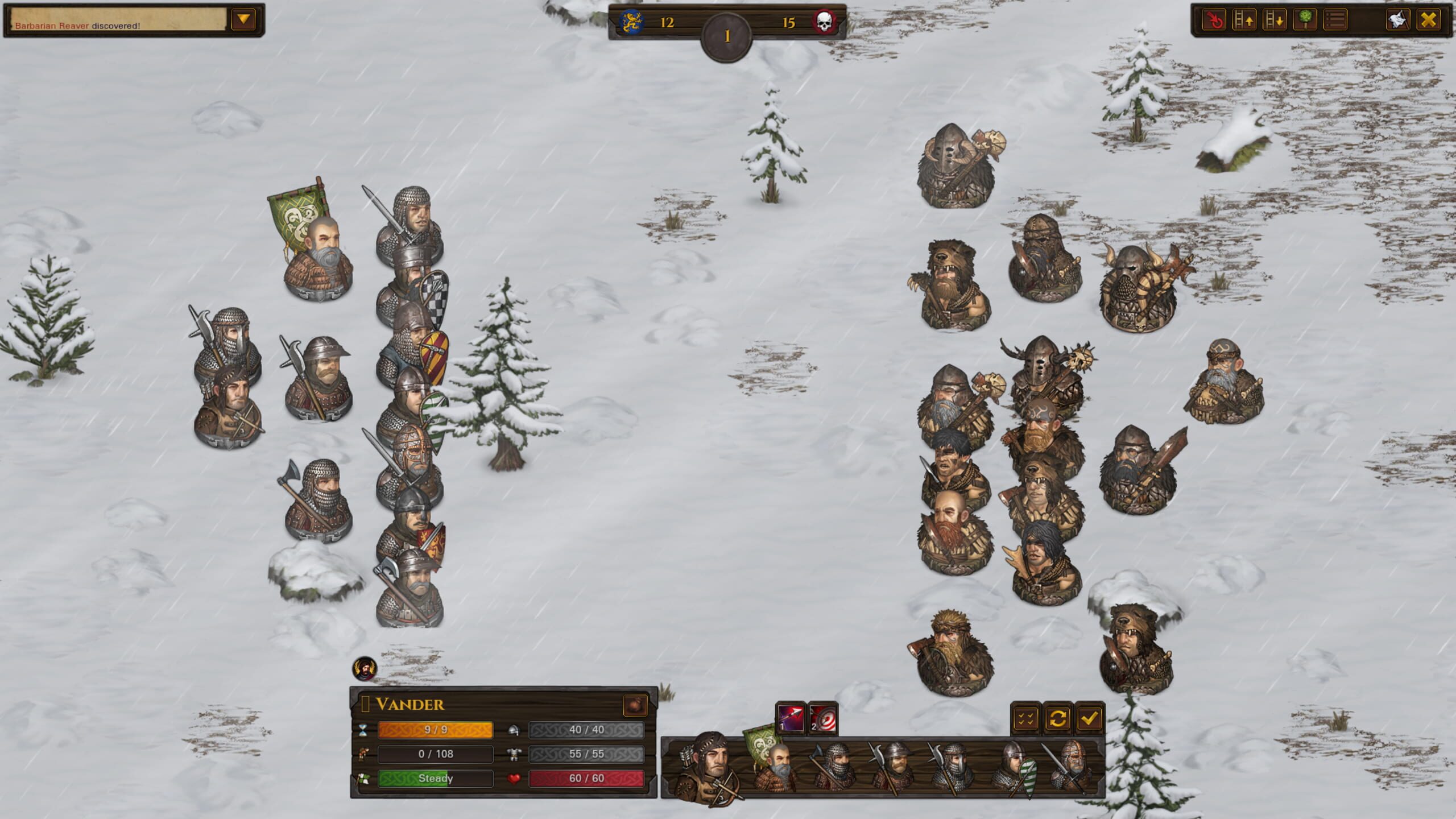 Screenshot do game Battle Brothers: Warriors of the North