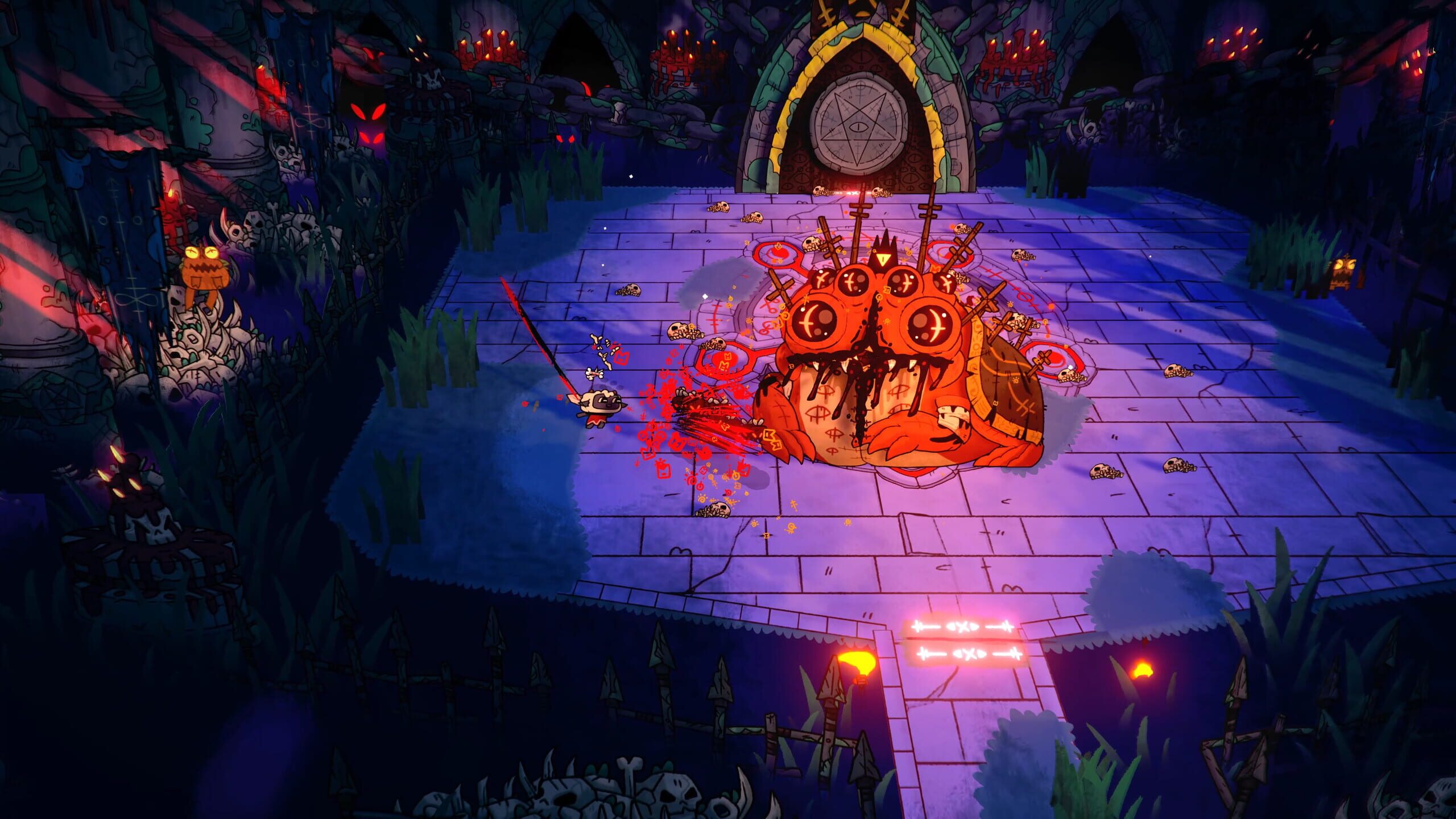 Screenshot do game Cult of the Lamb
