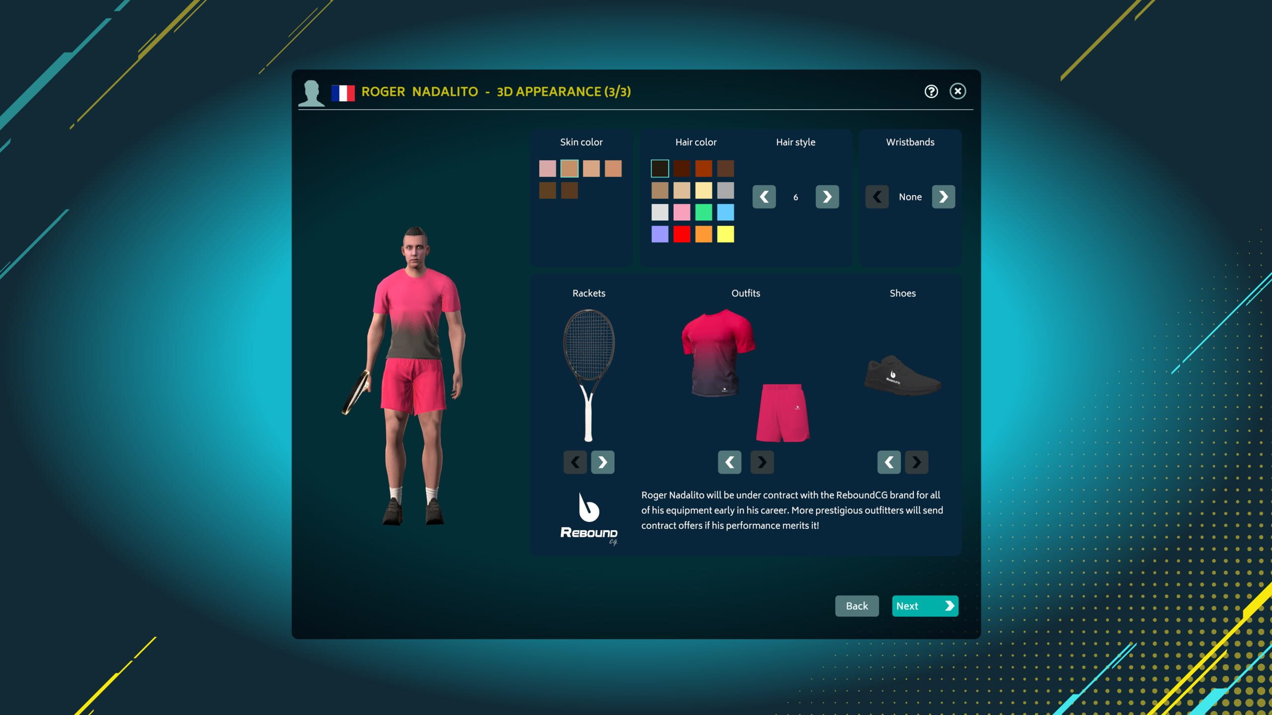 Screenshot do game Tennis Manager 2022