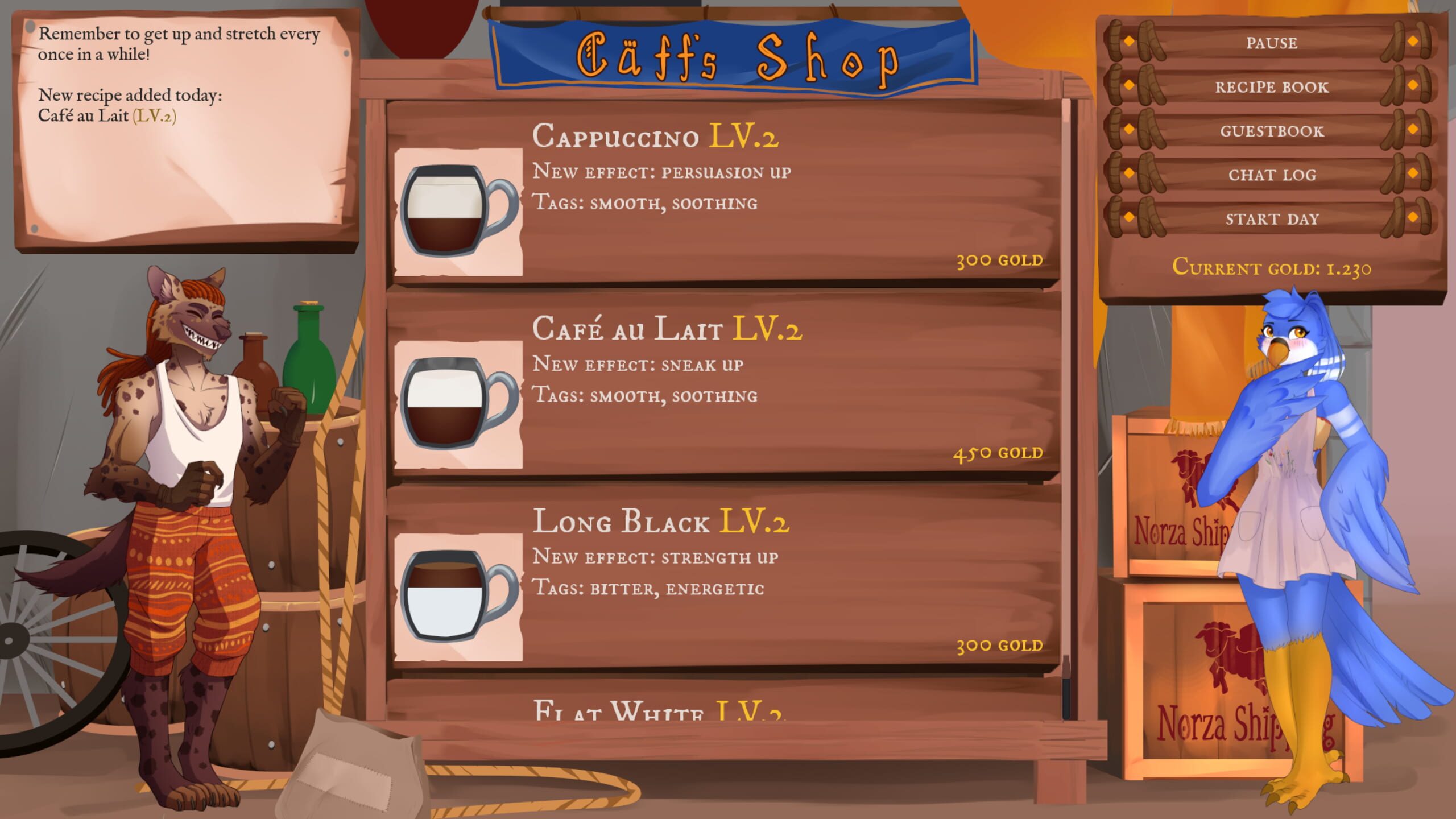 Screenshot do game Birb Café