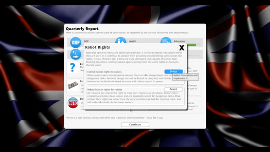 Democracy 3: Clones and Drones Screenshot