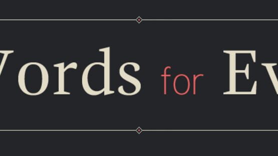 Words for Evil — 1