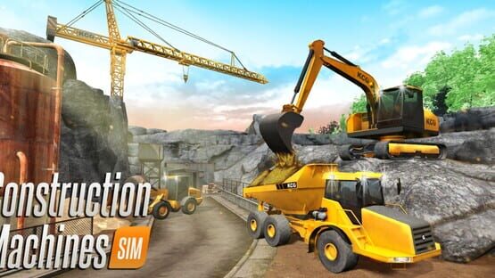 Construction Machines SIM: Bridges, buildings and constructor trucks simulator backdrop