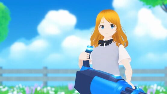 Alice with Gatling backdrop