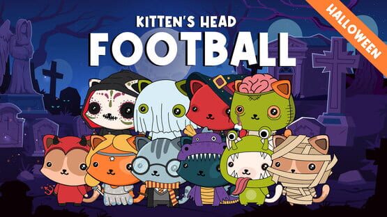 Kitten's Head Football: Halloween gameplay screenshot