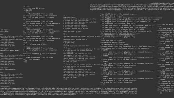 Glyph Guesser gameplay screenshot