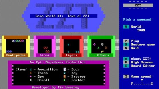 ZZT screenshot 1