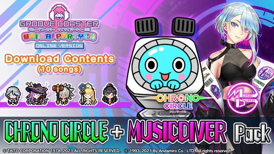 Groove Coaster: Wai Wai Party!!!! - Chrono Circle + Music Diver Pack official artwork 1