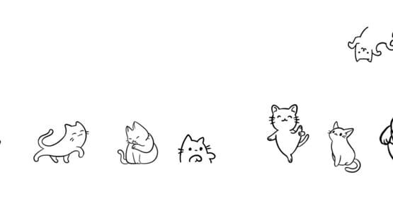 100 Tokyo Cats backdrop