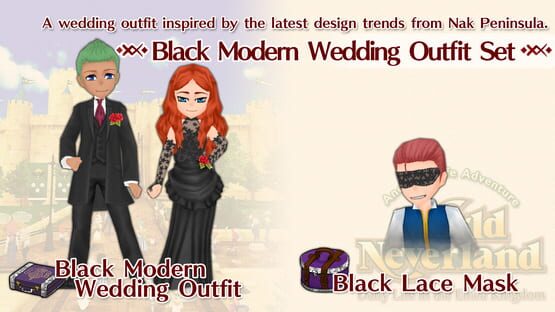 WorldNeverland: Black Modern Wedding Outfit Set gameplay screenshot