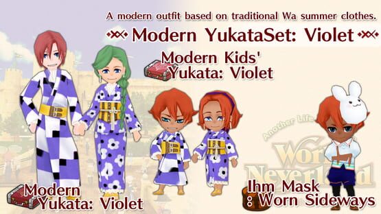 WorldNeverland: Elnea Kingdom - Modern Yukata Set: Violet gameplay screenshot