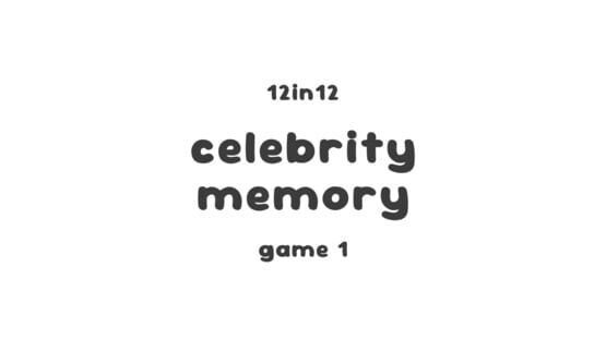 Celebrity Memory - 12in12 Game 1 official artwork 2