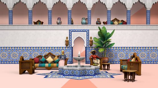 The Sims 4: Courtyard Oasis Kit gameplay screenshot