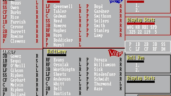 Earl Weaver Baseball Screenshot