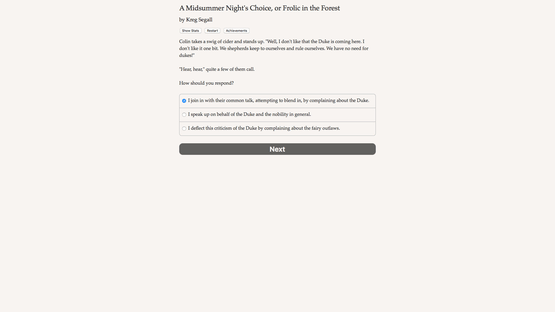 A Midsummer Night's Choice Screenshot