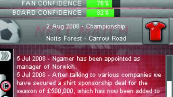 Football Director DS screenshot 1