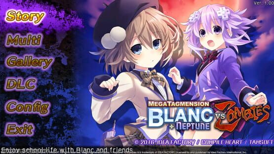 Képernyőkép erről: Megatagmension Blanc + Neptune VS Zombies