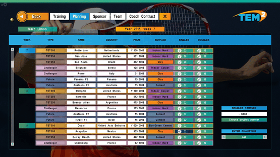 Tennis Elbow Manager 2 Screenshot