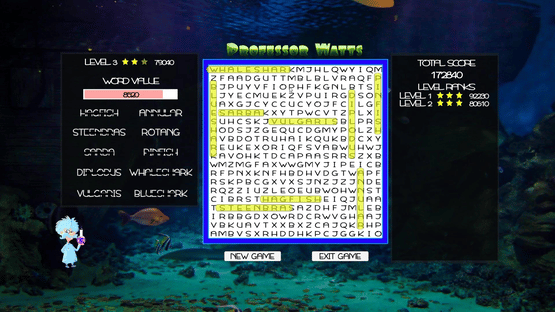 Professor Watts Word Search: Into the Ocean Screenshot