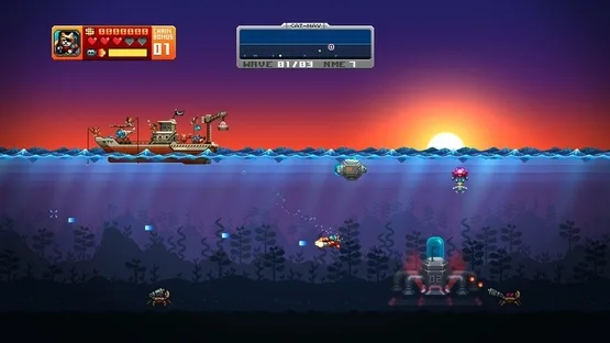 Aqua Kitty: Milk Mine Defender gameplay screenshot 4