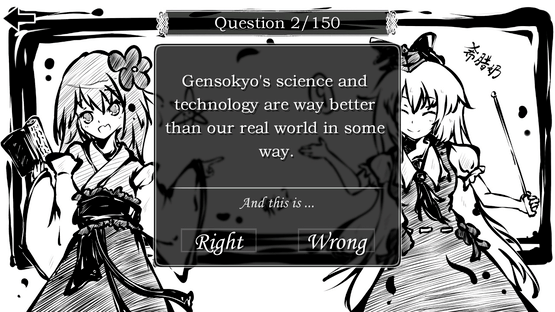 Perfect Memento of Touhou Question Screenshot