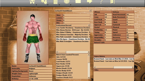 World Boxing Manager Screenshot