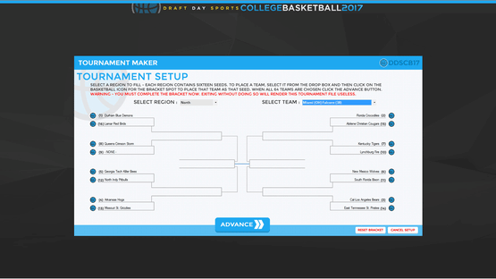 Draft Day Sports: College Basketball 2017 Screenshot