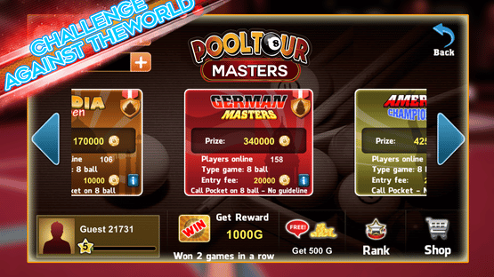 Pool Tour Master Screenshot