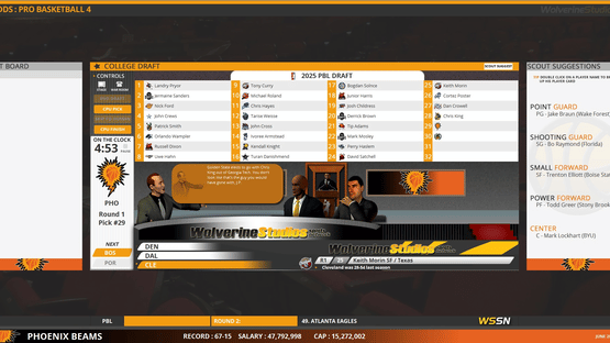 Draft Day Sports Pro Basketball 4 Screenshot