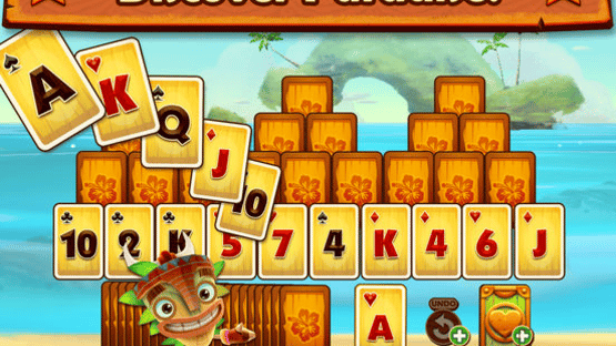 Tiki Solitaire TriPeaks Screenshot