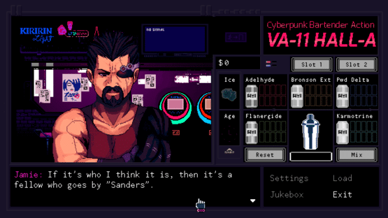 VA-11 Hall-A: Cyberpunk Bartender Action Screenshot