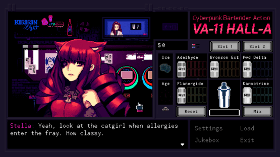 VA-11 Hall-A: Cyberpunk Bartender Action Screenshot