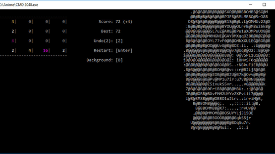 CMD 2048 Screenshot