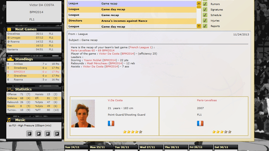 Basketball Pro Management 2014 Screenshot