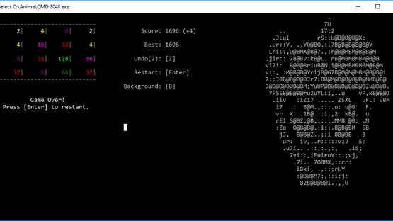 CMD 2048 Screenshot