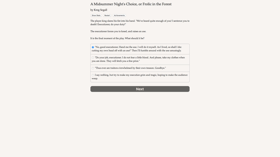A Midsummer Night's Choice Screenshot