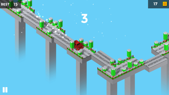 Pixel Traffic: Risky Bridge Screenshot