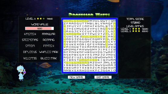 Professor Watts Word Search: Into the Ocean Screenshot